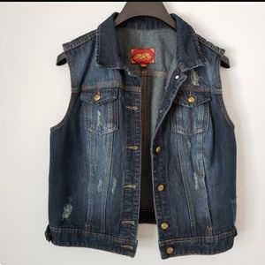 One 5 One | lightly distressed denim jacket